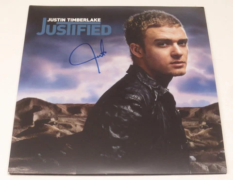 JUSTIN TIMBERLAKE SIGNED JUSTIFIED VINYL ALBUM LP AUTHENTIC AUTOGRAPH NSYNC COA Cover