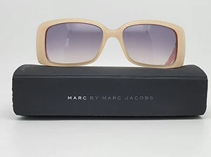 Marc by Marc Jacobs MMJ025/S Beige on Crystal Orange Frame Blue Lens Sunglasses - Picture 1 of 17