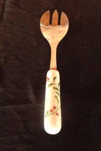 Vintage Pfaltzgraff Winterberry Stainless Steel Holly Handle Serving Fork - Picture 1 of 2