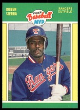 1989 Fleer Baseball MVP's #35  Ruben Sierra      Texas Rangers