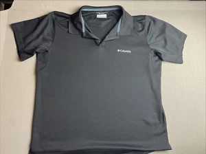 Columbia Shirt Large Mens Black Omni Shade Polo Short Sleeve. H7 - Picture 1 of 9