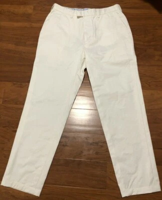 Futura Cotton White Ivory Casual Formal Comfy Pants Men US Size W33 L 30 - Image 1 of 4