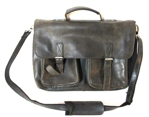 Komal C Cuero Búfalo Marrón Envejecido Maletín Laptop Bolso Mensajero 16" Pulgadas - Imagen 1 de 20