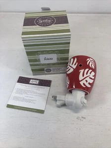 Scentsy LUAU Red Plug In Wax Candle Warmer Hawaiian Limited Edition Retired EUC - Picture 1 of 5