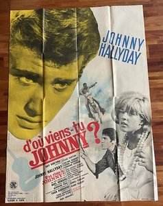 D’OU VIENS TU JOHNNY Johnny Hallyday Affiche Cinéma 120x160 Original 1963 - Photo 1/1