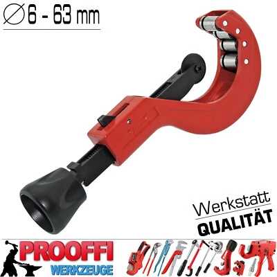 NEO Rohrschneider Rohr Abschneider Kupfer Alu PP PU PVC Klempner Werkzeug Ø 6 - 63mm