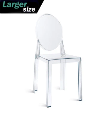 Современный прозрачный пластиковый боковой акцент обеденный стул без подлокотников акриловый со спинкой - Изображение 1 из 4