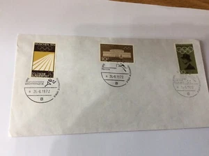 Olympic Games 1972 Germany Cover Munchen Equestrian and Athletics cachets - Picture 1 of 1