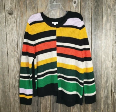 NUEVO Suéter Asimétrico Nine West XXL Para Mujer Negro Multicolor Bloques  Foto 1 de 4