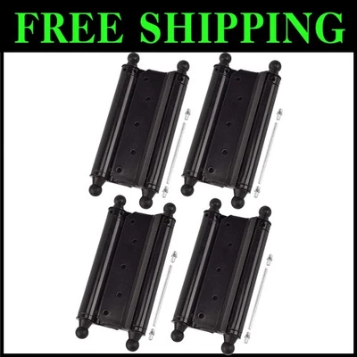 Heavy-Duty 6 Inch Double Action Hinges with Matt Finish for Cafe Doors (4 Count) - Image 1 of 4