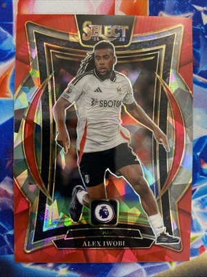 Alex Iwobi 2024-25 Panini Select EPL #24 Red Ice Prizm Terrace - Image 1 of 2