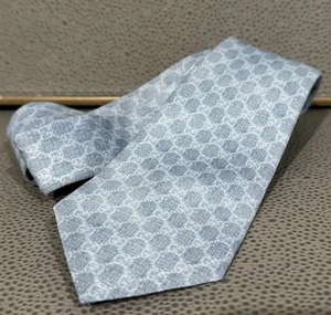 Gucci Krawatte GG Muster Hellblau Made In Italy Baumwolle - Bild 1 von 10