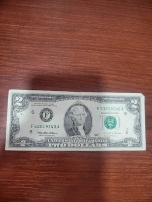 1995 - $2 Two Dollar Bill - F53019140A - Image 1 of 4