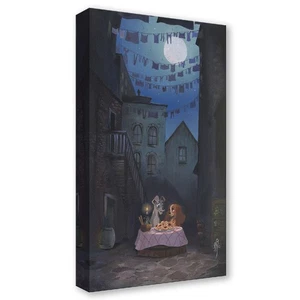 Lady and the Tramp 18Hx11W - Bella Notte Disney Fine Art by Tiana Hee - Picture 1 of 1