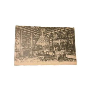 Sala de recepción Katherine De Medici Fountainbleau Francia RPPC foto real postal - Imagen 1 de 2