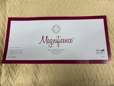 Nuevo en Paquete Nuevo con Etiquetas Nueva Manta Térmica de Algodón Magnificence KING 114x93 Tejido Espiga Foto 1 de 4