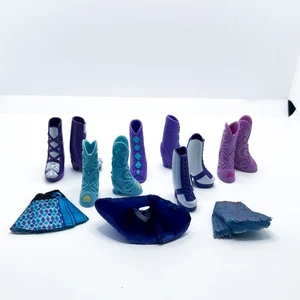 Hasbro MLP Equestria Mädchen Puppenkleidung lila blau Snap On Schuhe Rock Set  - Bild 1 von 9