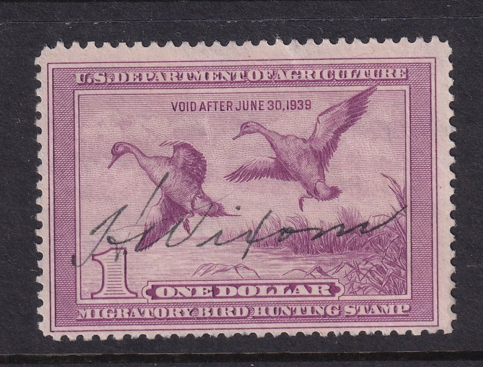 1938 Federal Duck Hunting Stamp Sc RW5 used Pintail Drake CV $75 (WE - Image 1 of 1
