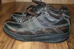 RARE Skechers Shape-Ups Men's 10 Brown Leather Lace-Up Toning Shoes 66500 BR New - Picture 1 of 7