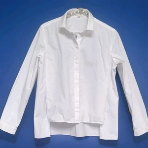 "COS" BLUSENHEMD XS/S WEIß 100% BAUMWOLLE 🌳 CROPPED SEITENSCHLITZE OFFEN - Bild 1 von 21