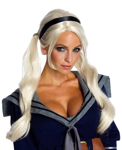 Babydoll Costume Wig Womens Long Blonde Pigtails Sucker Punch Cosplay - Picture 1 of 1