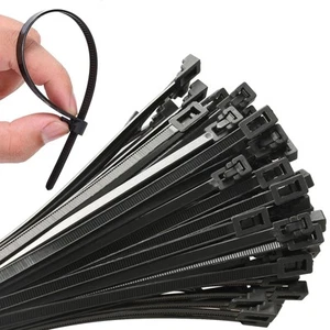 100Pcs 8 Inch Heavy Duty Industrial Zip Toes 40lbs Tensile Strength Releasabl... - Picture 1 of 9