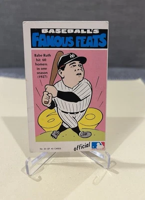 1972 Fleer 棒球著名羽毛 #20 贝比·鲁斯 — 第 1/2 张图片