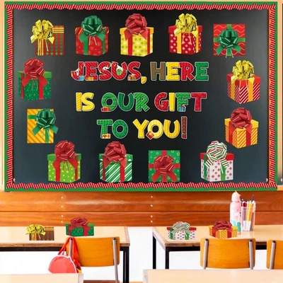 69 Pcs Jesus Gift Bulletin Board Set African American Gift Paper Cutouts with... - Image 1 of 4