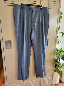 Daniel Cremieux Pants Mens 40x32 Dress Gray Bottom Business Formal Work Pleated - Picture 1 of 11