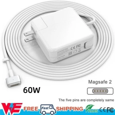 Power Adapter Charge For Apple Macbook Pro 13" 2013 2015 A1435 60W Magsaf2 T-tip - Image 1 of 4