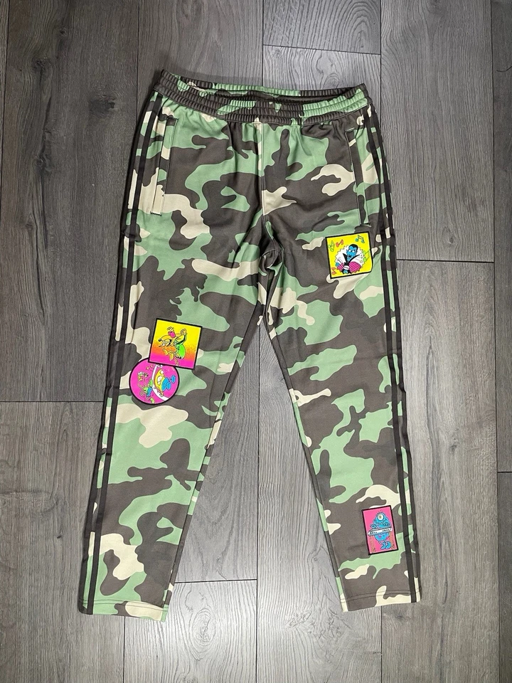 Mens Sz Small Adidas X Jeremy Scott H53372 Camouflage Track Pants 34x30