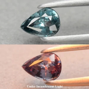 💎 0.20ct 4x3mm VS Pear Natural Color Change Garnet - Unheated, Madagascar Gem - Imagen 1 de 6
