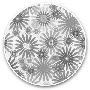 2 x Vinyl Stickers 20cm (bw) - Daisy Flower Floral Pattern Print  #35752 - Afbeelding 1 van 8