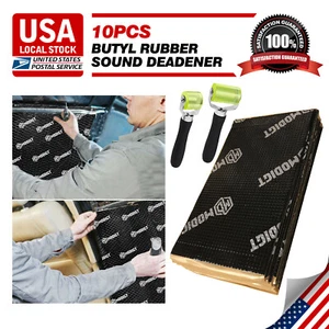 80 Mil 16 Sqft Car Sound Deadening Mat Butyl Sound Deadener Pad Kill Noise - Picture 1 of 20