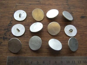 Pewter buttons 24mm flat lead free (12 pack) for historical clothing & costume. - Picture 1 of 4