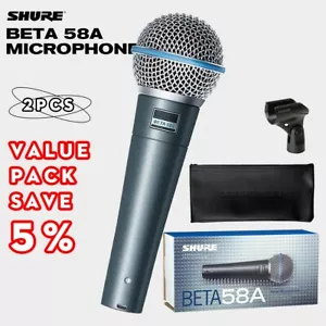Shure Beta58A Supercardioid Dynamic Vocal Microphone Live Performances - Picture 1 of 5