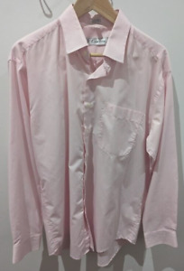 Cartier Paris Mens Button Up Business Shirt Size L|33 Pink made in France