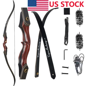 60" Archery Takedown Recurve Bow for Aldults&Beginners Left Handed 25-50lbs - Picture 1 of 14