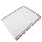 (White)Spa Massage Table Cover Sheet Massage Bed Coverlet With Hole Gsa