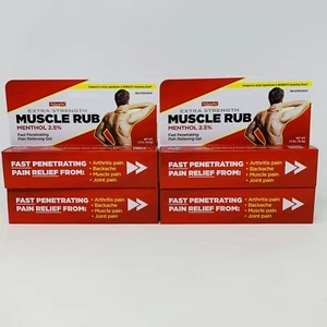 SET OF 4 Muscle Rub Extra Strength Backache Menthol 2.5% Fast Penetrating 1.5oz - Picture 1 of 4