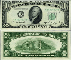 FR. 2011 G $10 1950-A Federal Reserve Note Chicago G-B Block Choice CU+ - Picture 1 of 3