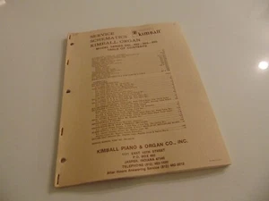 Kimball Organ 990 992 993 995 Service Schematic Repair Shop Manual - Picture 1 of 3