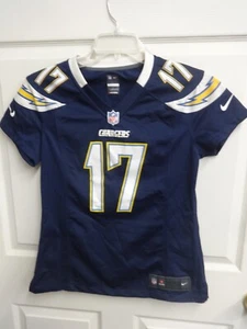Vtg NFL Nike San Diego Chargers Women M Philip Rivers # 17 Football Jersey - Picture 1 of 10