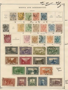 1879-1918  BOSNIA & HERZEGOVINA (138) Stamps Collection..Used..Hinged on sheets - Picture 1 of 9