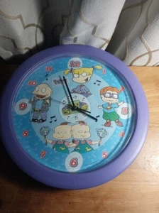 Vintage 1999 Nickelodeon Rugrats Talking Wall Clock Tested - Picture 1 of 4