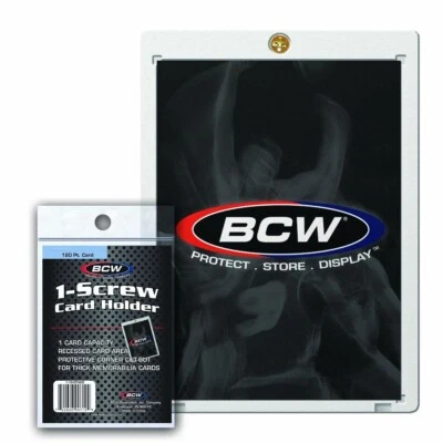 Case of 160 BCW 1 Screw 120pt Extra THICK Jersey Memorabilia Card Display Holder - Image 1 of 2