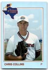1988 Grand Slam Baseball Card Chris Collins Midland Angels #7