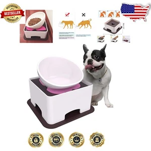 Stylish Ceramic Bulldog Bowl with Tilted Design for Comfortable Feeding - Picture 1 of 9