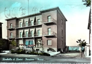 CARTOLINA Rivabella di Rimini Pensione Manzi 1957 postcard n. 202 - Picture 1 of 2