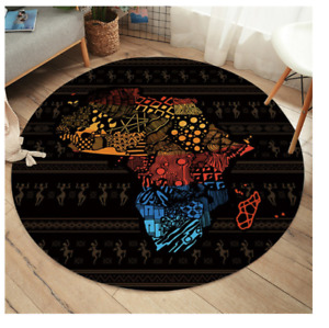Africa Map African Tribal Rug Carpet 100 x 100CM mat